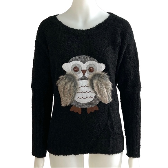 Jimmy Yoo Sweaters - Black Owl Jumper by Jimmy Yoo New with Tags Size 10